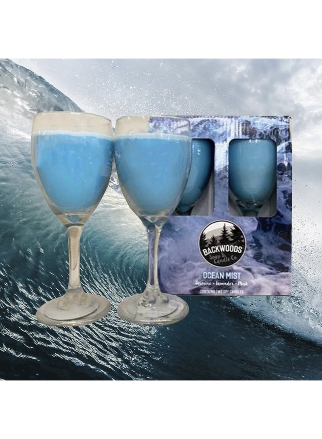 Ocean Mist Wine Glass Set