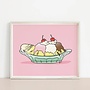 Banana Split Penis Art Print