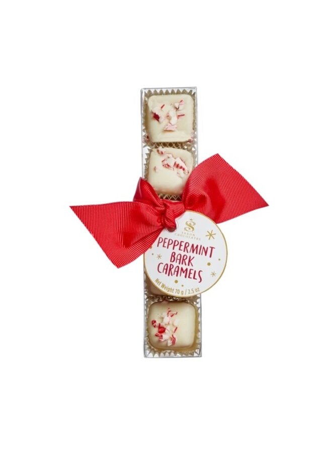 White Peppermint Bark Caramels (5pc)