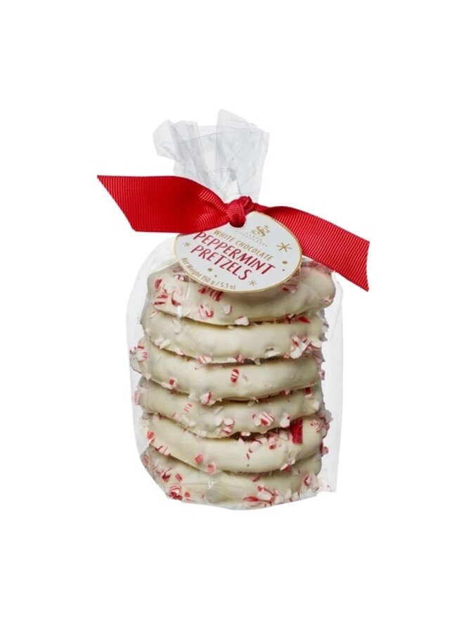 White Chocolate Peppermint Pretzel 6pc Bag