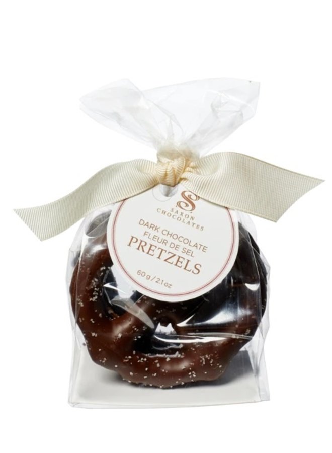 Dark Chocolate Fleur De Sel Pretzels 3pc Bag