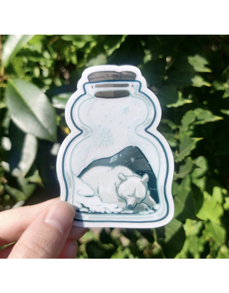 Amanda Key Design Hibernation Bear Vinyl Sticker