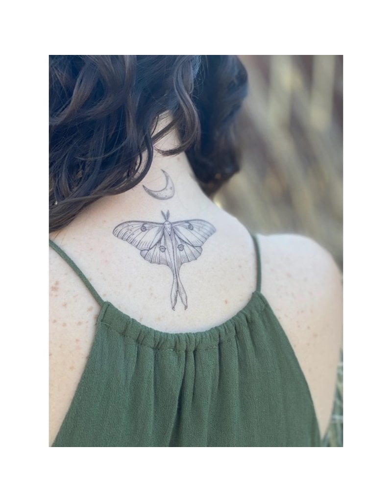 NatureTats Luna Moth Temporary Tattoo