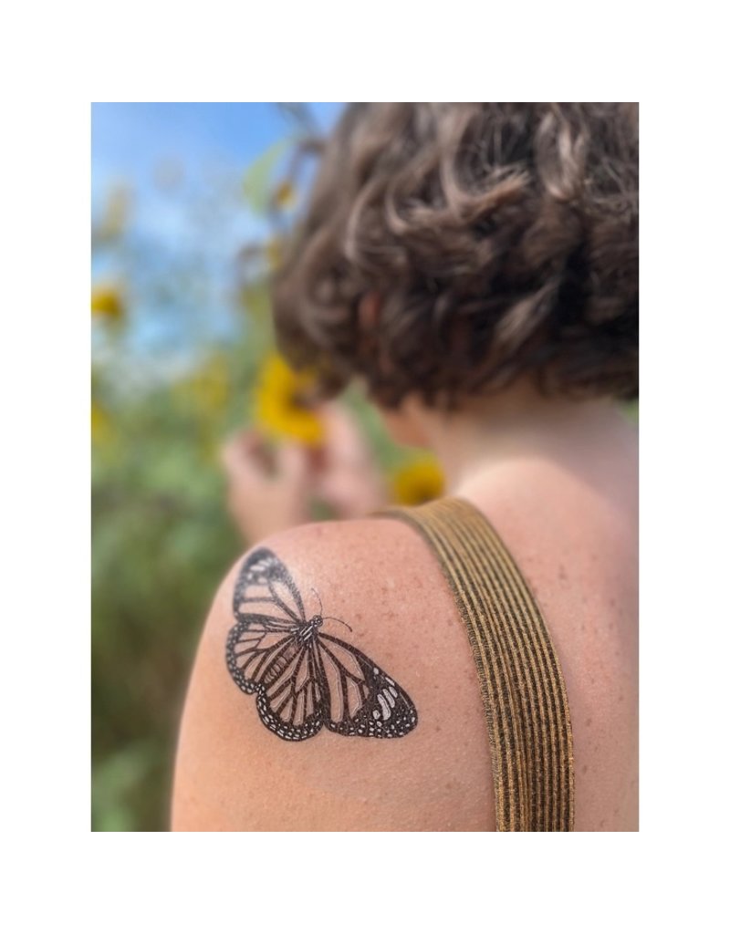 NatureTats Monarch Butterfly Temporary Tattoo