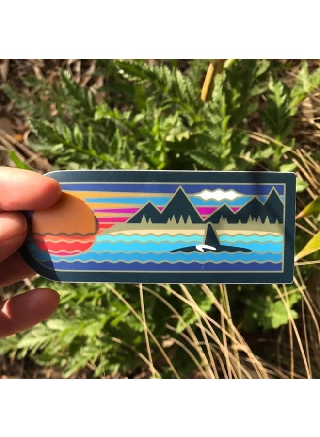 Orca Sunset Sticker