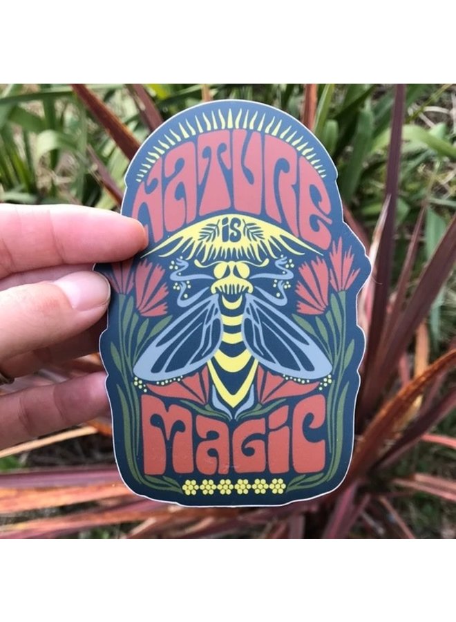Nature is Magic Bee Sticker