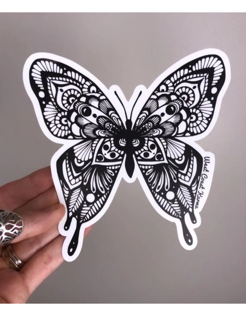 West Coast Karma Butterfly Sticker