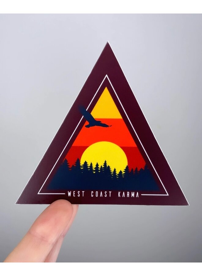 Eagle Sunset Tree Range Sticker