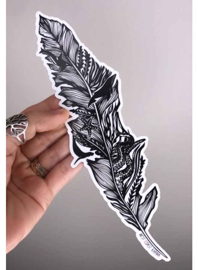 Island Nautical Feather Sticker