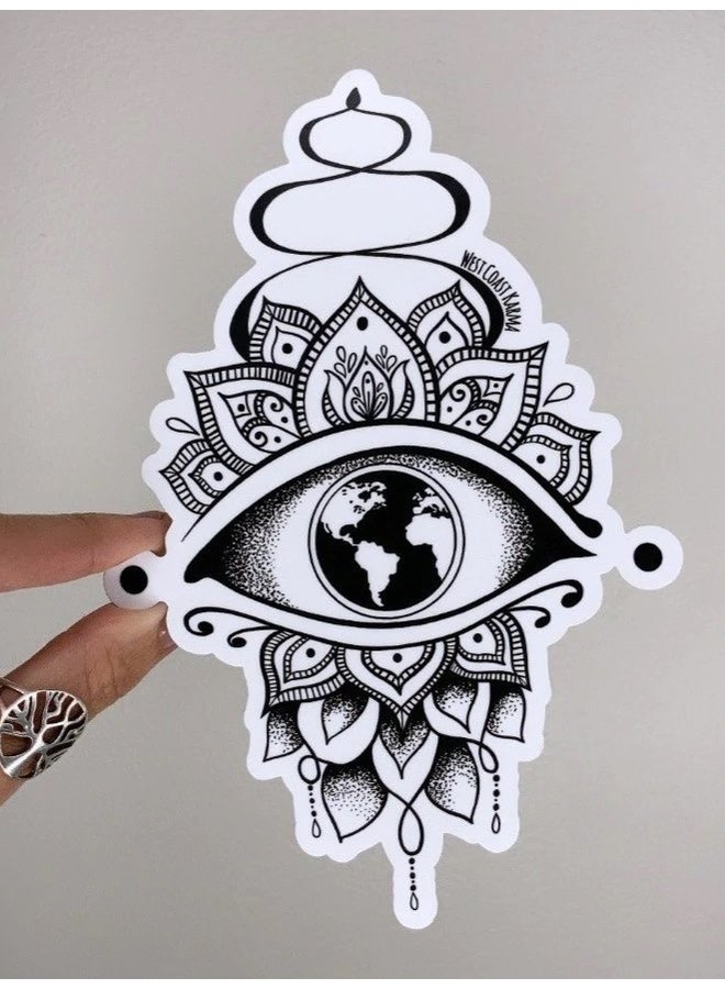 Planet Earth Eye Vinyl Sticker