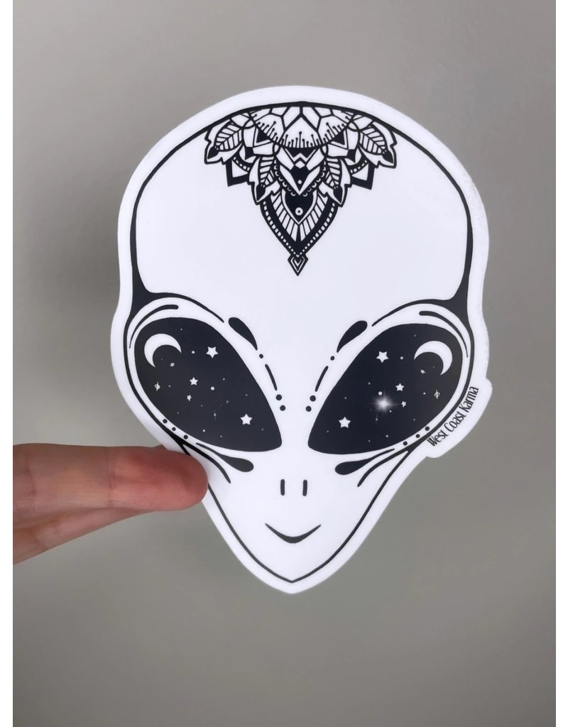 West Coast Karma Alien Mandala Vinyl Sticker