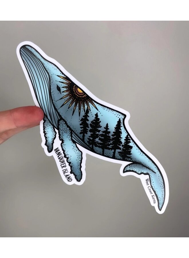 Colourful Vancouver Island Humpback Sticker