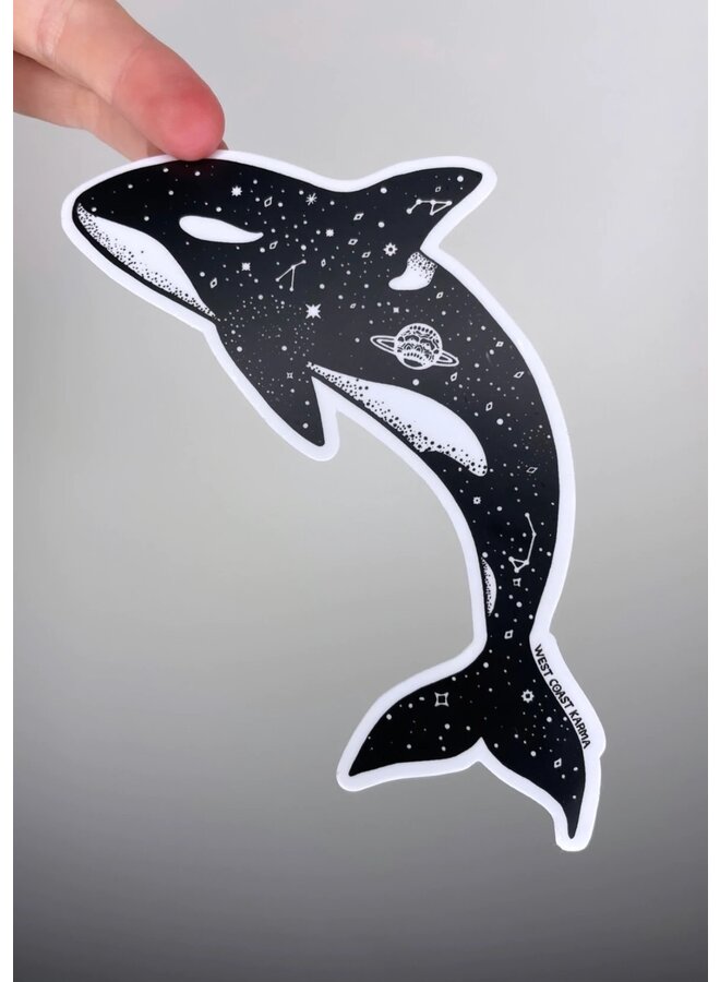 Galaxy Orca Sticker