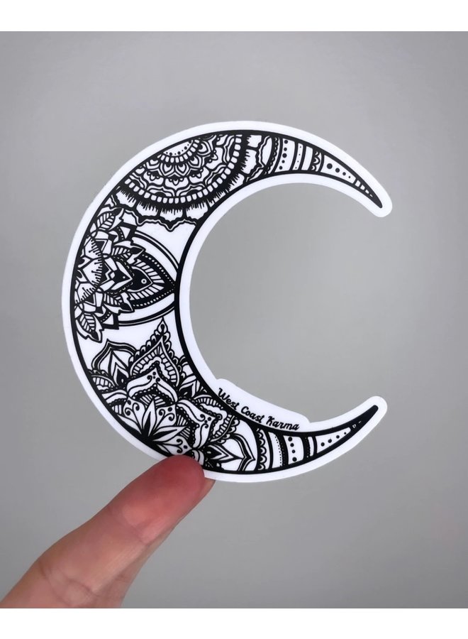 Mandala Moon Sticker