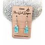 Glass Dangle Earrings - Light Blue