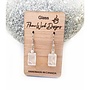 Glass Dangle Earrings - Opal