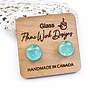 Glass Studs - Light Blue 9mm