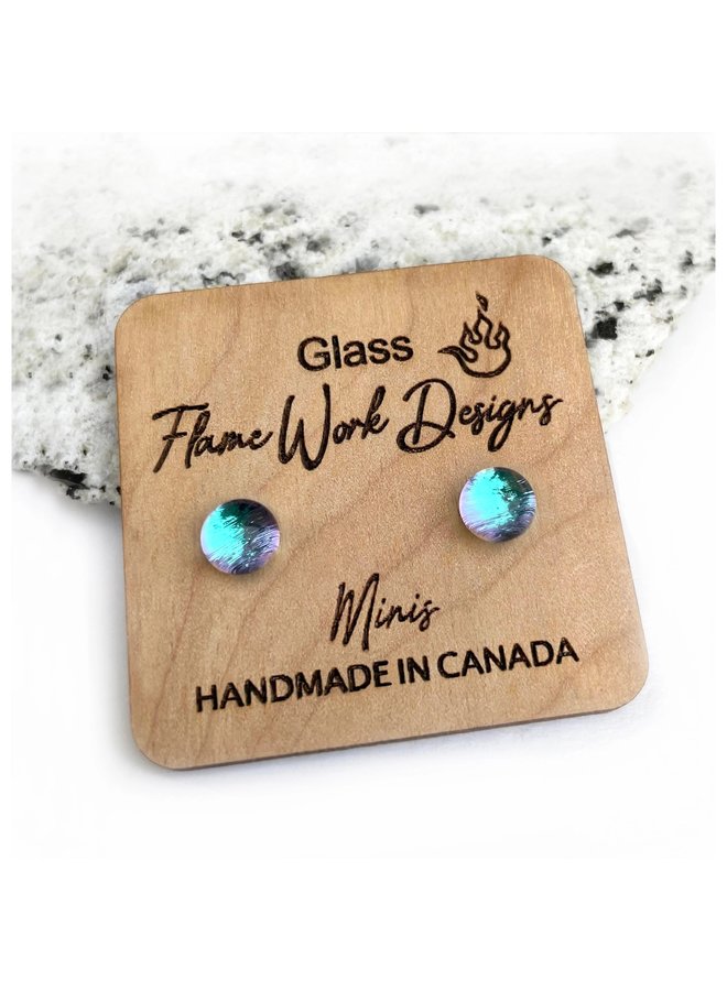 Mini Glass Earrings- Mermaid