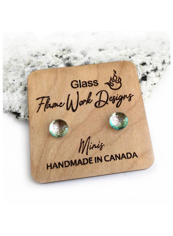 Mini Glass Earrings- Peaches 'n' Cream