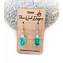 Glass Dangle Earrings - Caribbean Blue