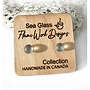Sea Glass Studs- Clear