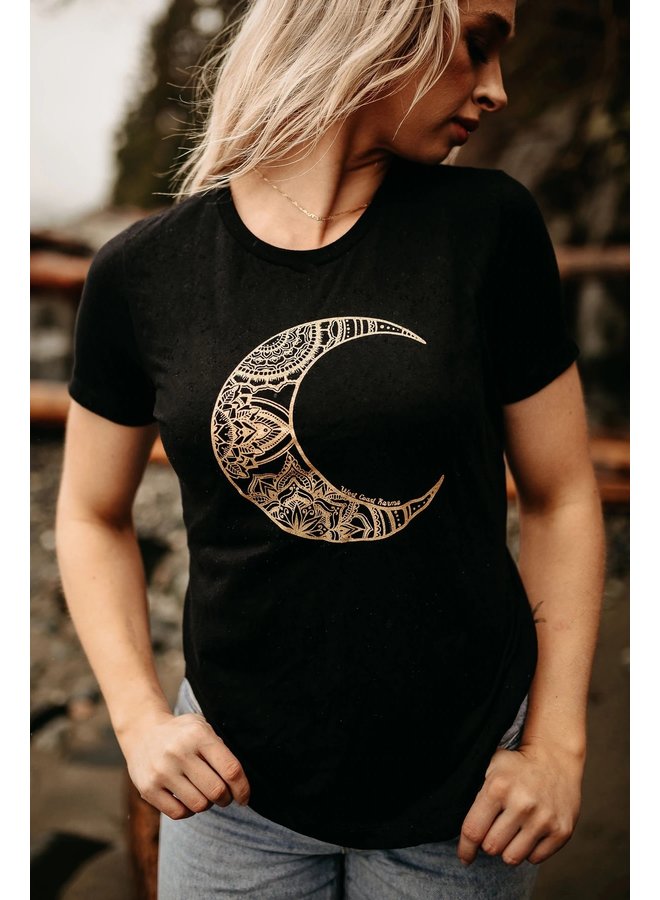 Gold Mandala Moon Relaxed Fit Tee