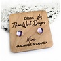 Mini Glass Earrings- Purple Pastel