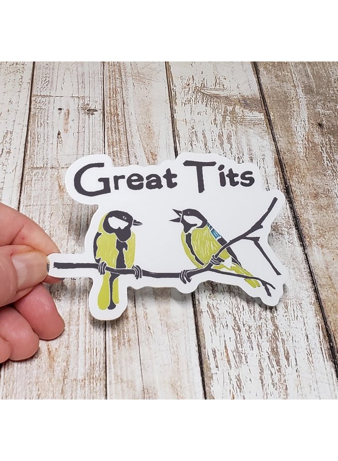 Great Tits Vinyl Sticker