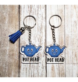 Blue Rocket Gifts Tea Pot Head Keychain