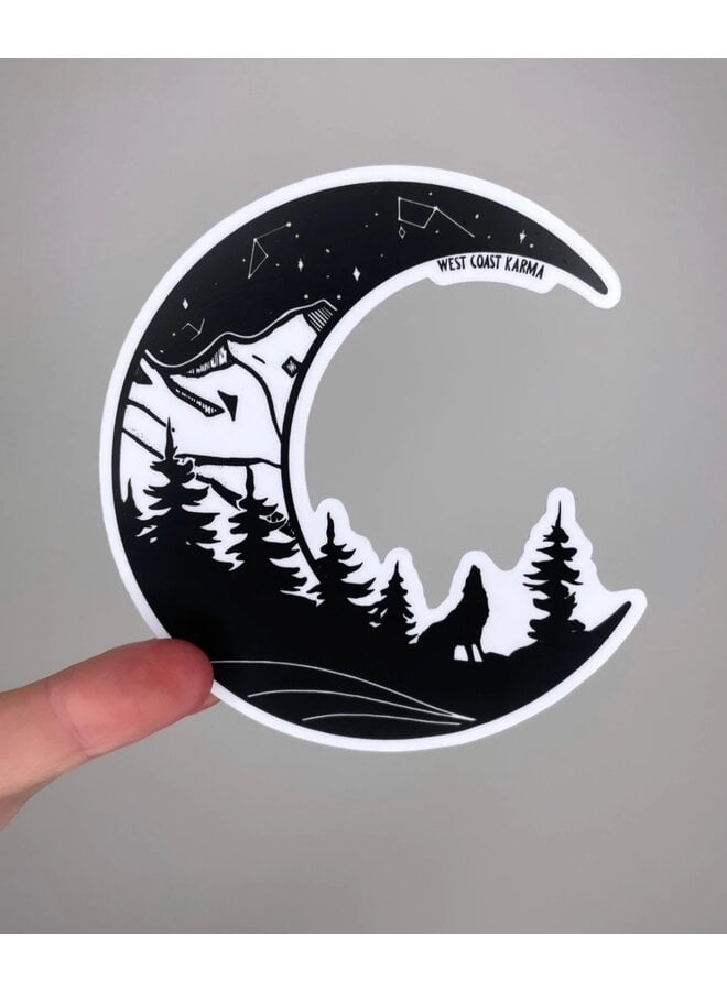 Nature Wolf Moon Sticker