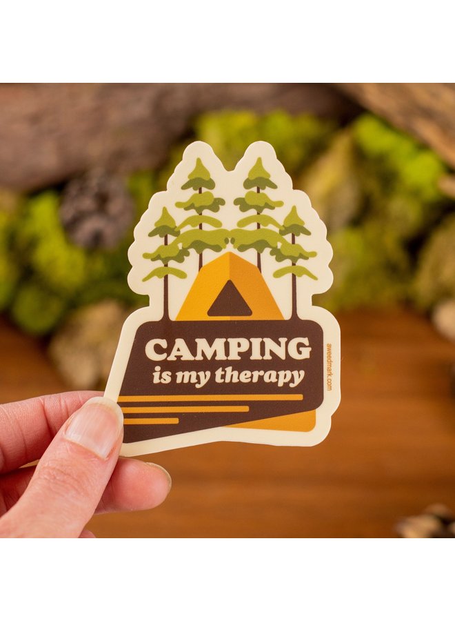 Camping is my Therapy Sticker