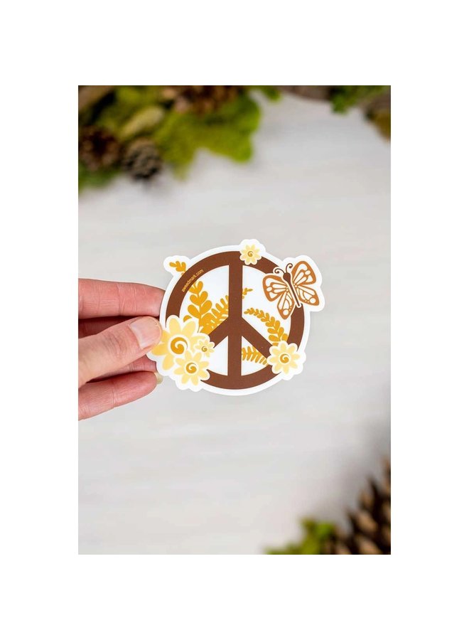 Groovy Peace Sign Sticker