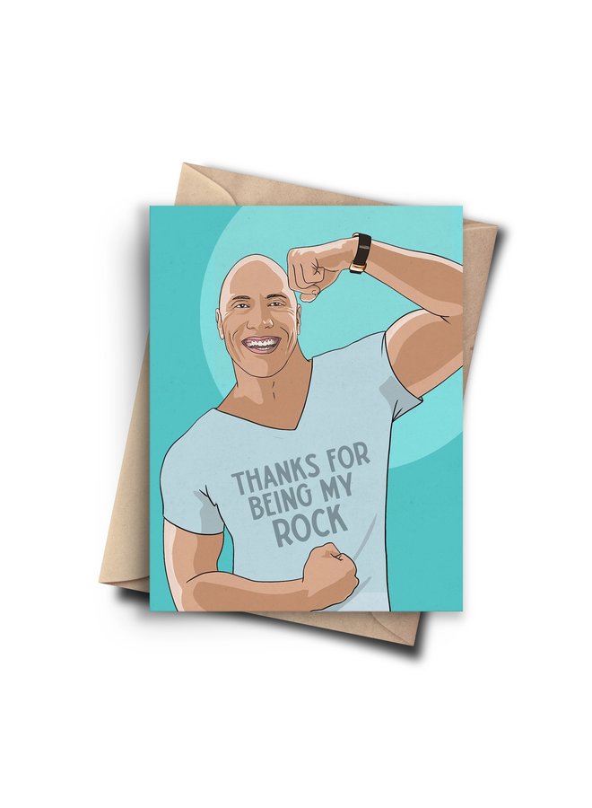 The Rock Thank You Card