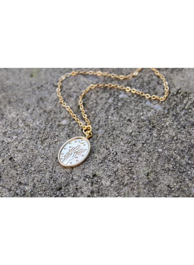 Hand of Flowers Necklace