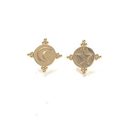 Royce & Oak Star Moon Earrings Gold