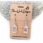 Glass Dangle Earrings- Rainbow Clear