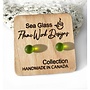 Sea Glass Studs- Green