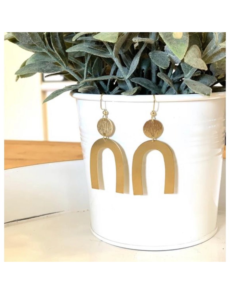 Brass Arch With Coin Earrings