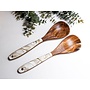 Resin Salad Servers (White+Gold)