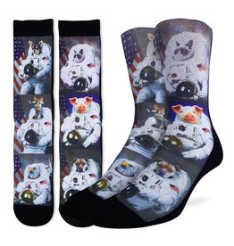 Good Luck Sock Men's Animals Dressed Up As Astronaut Socks