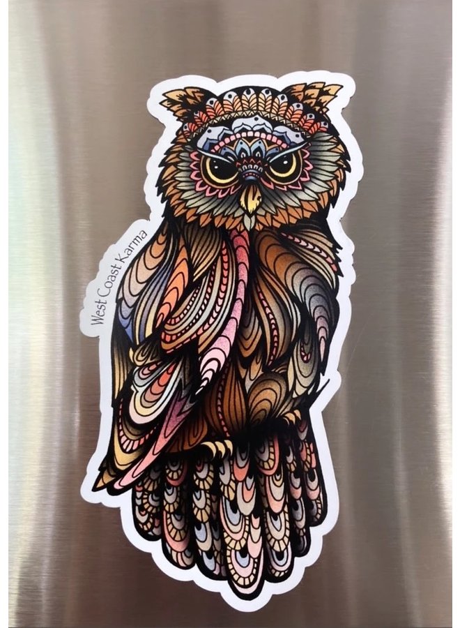 Colourful Owl Magnet