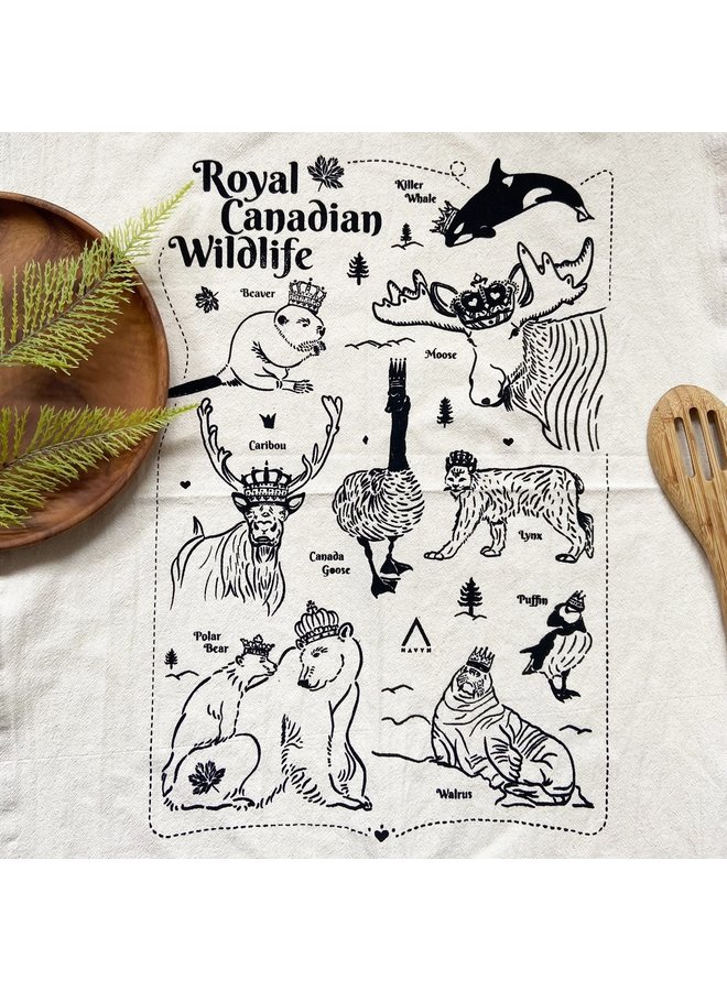 Royal Canadian Wildlife Tea Towel