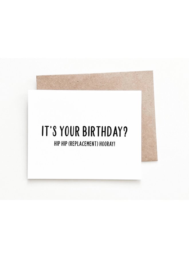 Hip Replacement Birthday Card