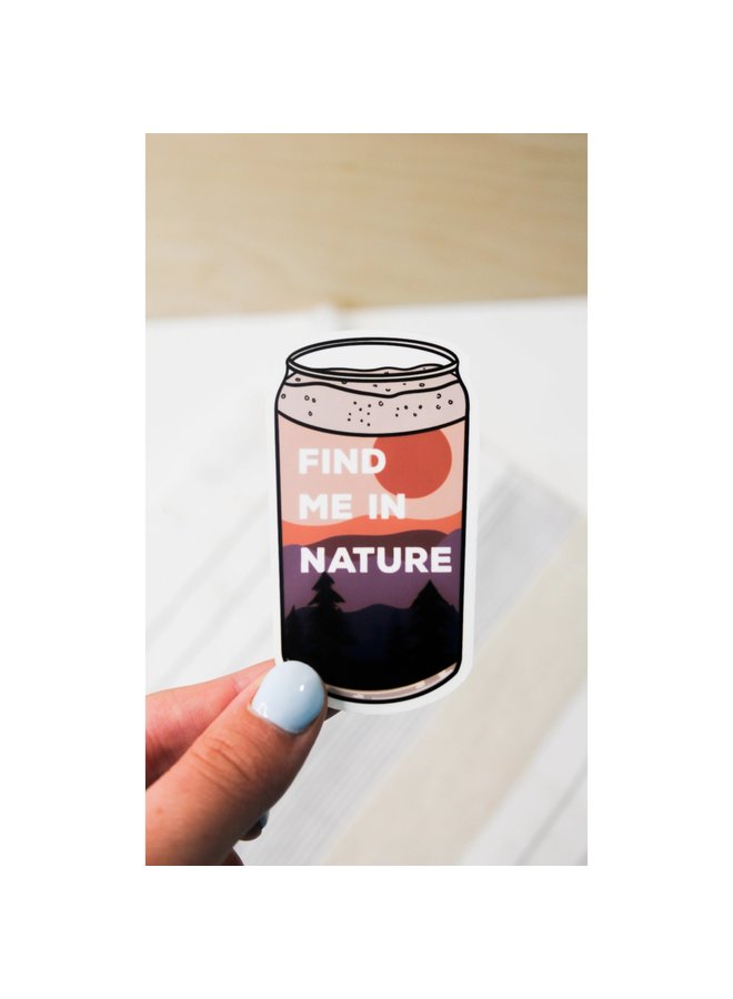 Find Me in Nature Beer Glass Sticker