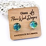 Glass Studs- Sea Foam Green 9mm
