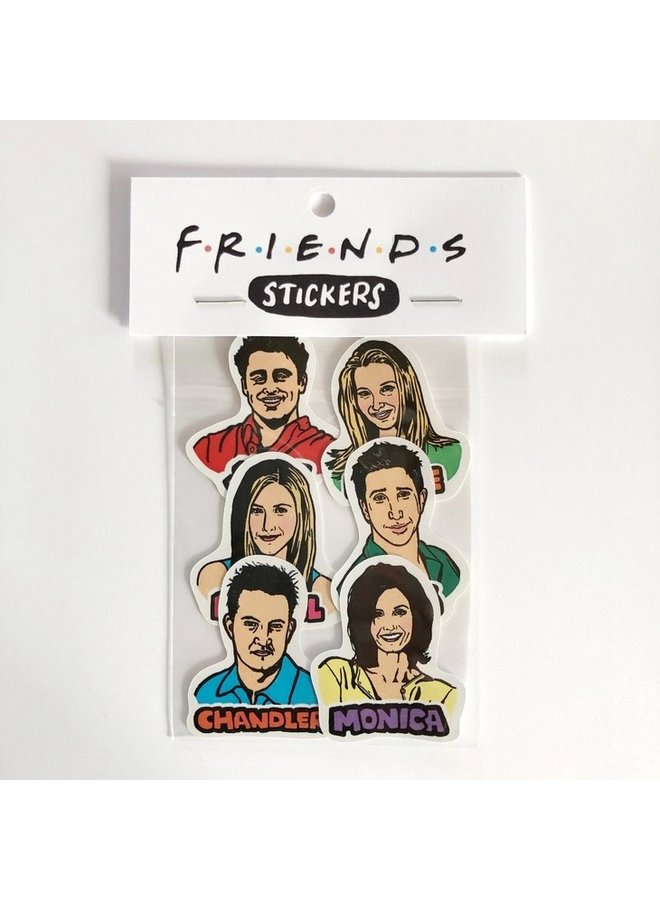 Friends Characters Die Cut Stickers 6 Pack