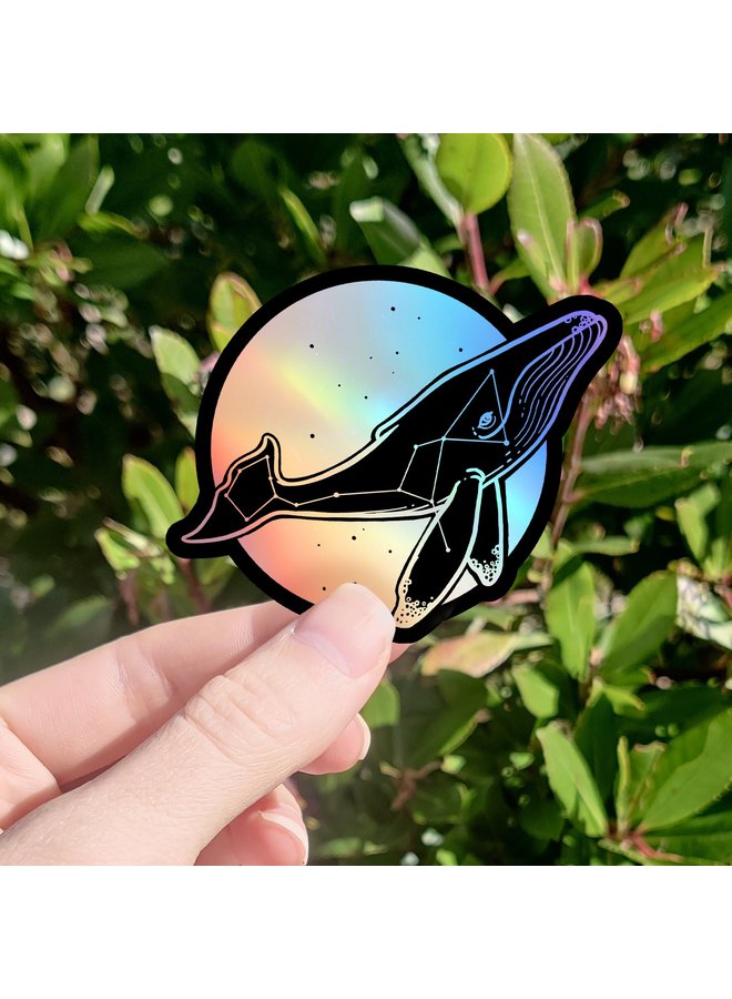 The Whale - Cetus Constellation Holographic Vinyl Sticker