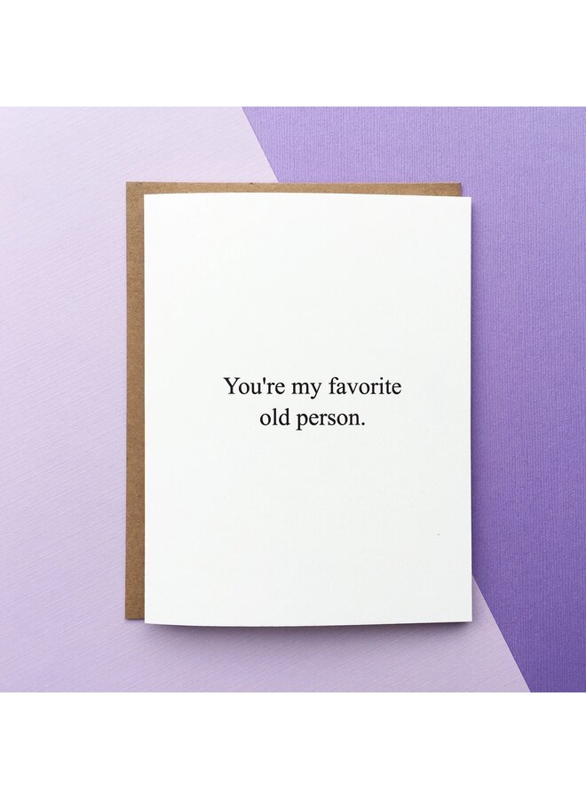 Favorite Old Person Card