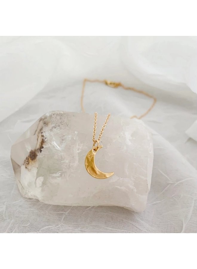 Hammered Crescent Moon 2.0 Necklace