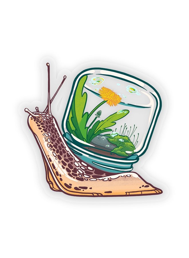 Snail Terrarium 3" Sticker